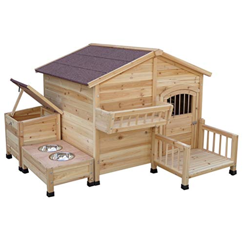 Flashing Casa para Perros Gran Golden Retriever Doghouse Jaula para Mascotas Al Aire Libre Jaula Grande para Perros Suministros De Habitación para Perros Al Aire Libre De Madera