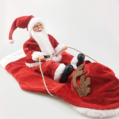 Fossrn Disfraz Perro Navidad Papá Noel Montando un Ciervo para Mascota Cachorro