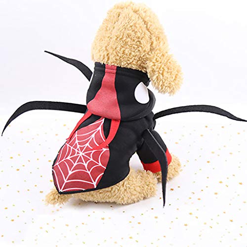Fossrn Mascota Perro Halloween Disfraz Araña Sudadera con Capucha - Ropa para Gato Cachorros Chihuahua Yorkshire