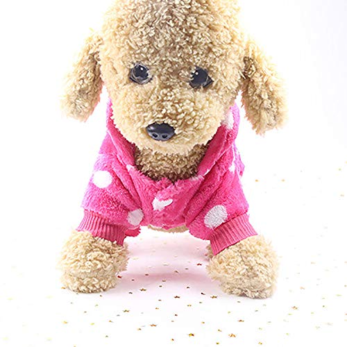 Fossrn Ropa Perro Pequeño Invierno Franela Sudadera con Capucha Colorido de Arcoiris Lunar Abrigo Jersey para Mascota Chihuahua Yorkshire Cachorro