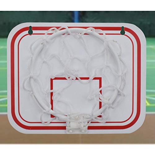 Garneck 1 Unid Mini Aro de Baloncesto sin Perforar Juego de Tiro Colgante de Interior Aro de Baloncesto con Pelota para Niños
