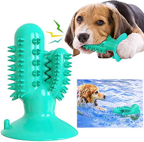 GazyShop - Juguete para masticar para mascotas, multifuncional, con ventosas, de goma termoplástica, para perros y cepillos de dientes, cepillarse los dientes con el cuidado dental del perro