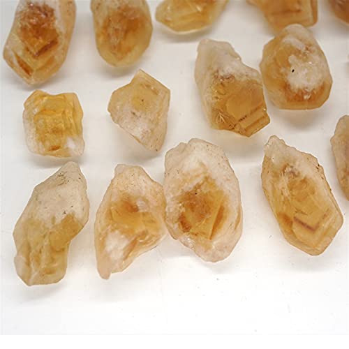 GGXXS Decoraciones al Aire Libre para Jardines de Tanque Natural Brasil Citrino Crudo Crystal Crystal Aromatherapy Ore Rock Mineral Espécimen Colección Hogar Aquarium (Color : Naranja, Size : 100g)