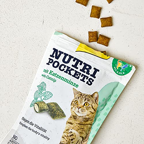 GimCat Nutri Pockets - Aperitivo crujiente para Gatos con Relleno cremoso e Ingredientes funcionales, 1 Bolsa
