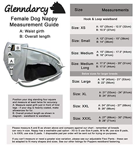 Glenndarcy - Pañal para Perro para Mujer, diseño de Lunares, Color Rosa