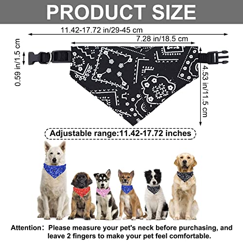 HACRAHO Collar bandana para perro, 4 piezas, con hebilla ajustable, triángulo para mascotas, para perros pequeños, gatos, M