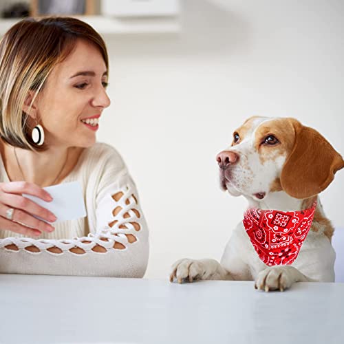 HACRAHO Collar bandana para perro, 4 piezas, con hebilla ajustable, triángulo para mascotas, para perros pequeños, gatos, M