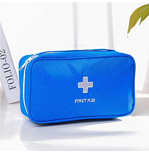 Hadristrasek Kit de Primeros Auxilios Kit de Primeros Auxilios Paño Oxford Portátil Portátil Viajes al Aire Libre Inicio First Aid Médico Kit-Red First Aid Kit (Color : Blue)