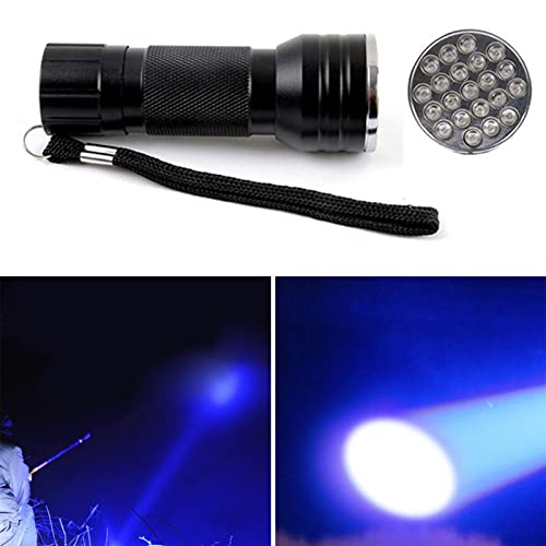 Harilla Luz UV para Atado de Moscas, Linterna LED de Mano, Fabricación de Moscas de Pesca, Detector de Manchas de para Mascotas, Búsq - UPT