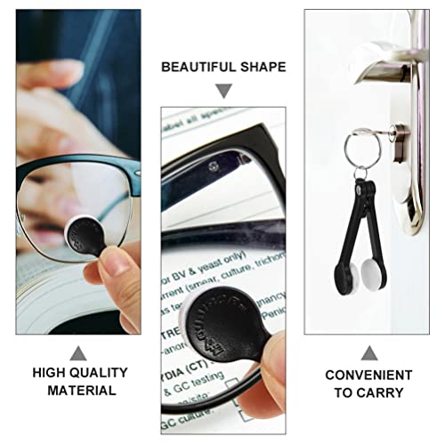 Hemoton Microfibra lente limpiador limpiador clip: 3 unids mini gafas de sol microfibra gafas limpiador cepillo suave herramienta de limpieza