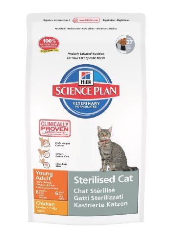 Hill's Feline Young Adult Sterilised Cat Chicken Comida para Gatos - 300 g (052742933818)