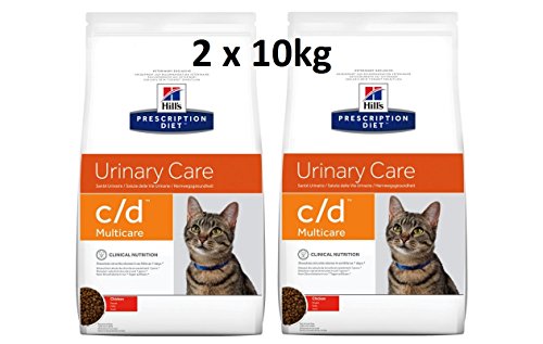 Hills Prescription Diet Feline c/d Multicare Chicken: 2 x 10 kg comida para gatos Veterinary Diets