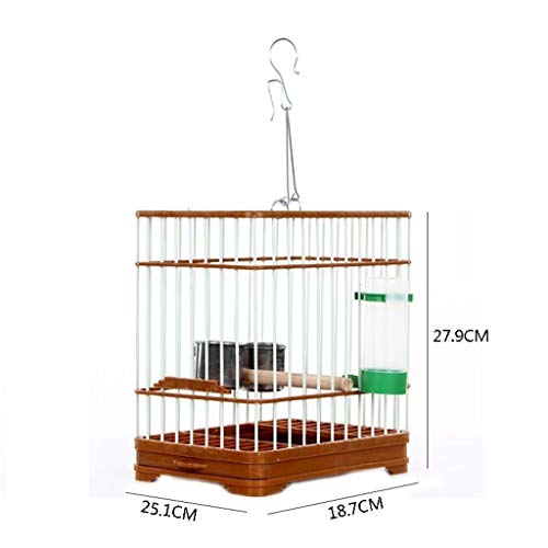 Hkwshop Jaula para pájaros Creative Pearl Bird Cage Portátil Parrot Bird Cage Pet Cage Brown Jaula pájaros