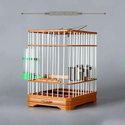 Hkwshop Jaula para pájaros Creative Pearl Bird Cage Portátil Parrot Bird Cage Pet Cage Brown Jaula pájaros
