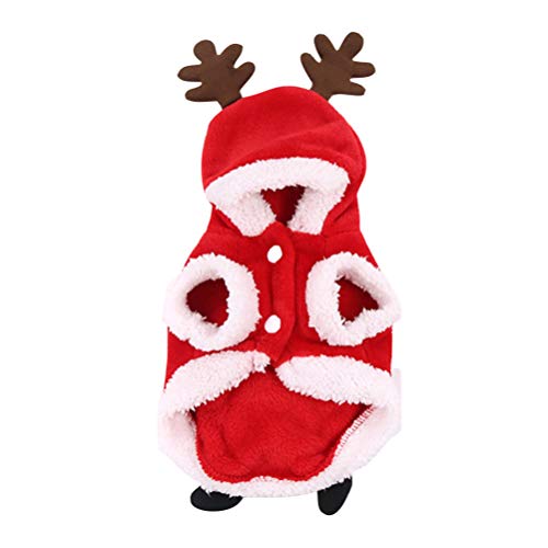 Holibanna Mascota Perro Gato Reno de Navidad Disfraz Perro Ropa de Invierno Chaleco Traje de Navidad l