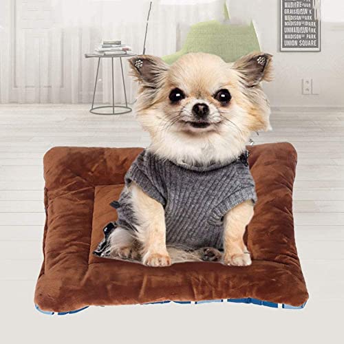 HSWYJJPFB Cama para Mascotas Casa de sofá Cómodo Nido para Dormir Alfombrilla Desmontable Simple para Perros 1102(Color:Brown;Size:Small)