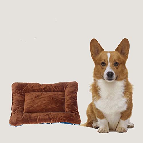 HSWYJJPFB Cama para Mascotas Casa de sofá Cómodo Nido para Dormir Alfombrilla Desmontable Simple para Perros 1102(Color:Brown;Size:Small)