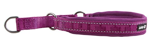 Hurtta - Collar semielástico acolchado casual para perro, color morado, talla S para perro, semiestrangulador casual púrpura talla S