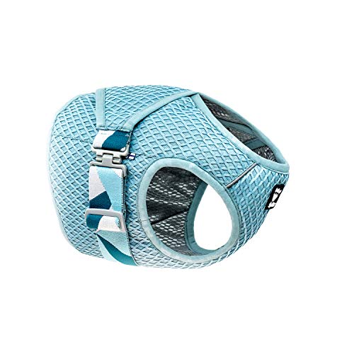 Hurtta Cooling Wrap - Chaleco de refrigeración para perros, chaleco refrescante para verano, color azul claro, 45-55 cm