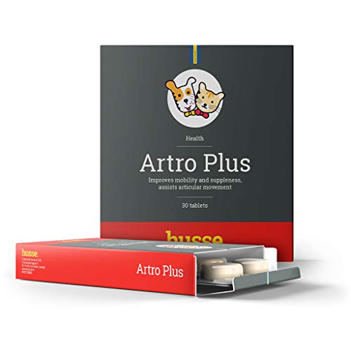 Husse - Artro Plus 30 tabletas | Complemento alimenticio para Las articulaciones de Perros y Gatos | Mejora la Movilidad, la Flexibilidad y el Movimiento Articular