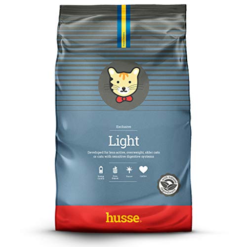 Husse - Exclusive Light 2 Kg | Pienso Gatos | Sabor Pollo y Pescado | Prevención Bolas de Pelo y Malos Olores Ingredientes
