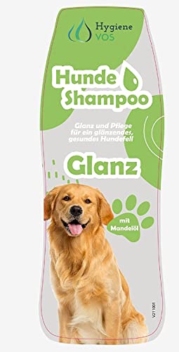 Hygiene VOS champú para perros brillo 300ml cuidado de brillo con aceite de almendras para todos los perros y tipos de pelaje