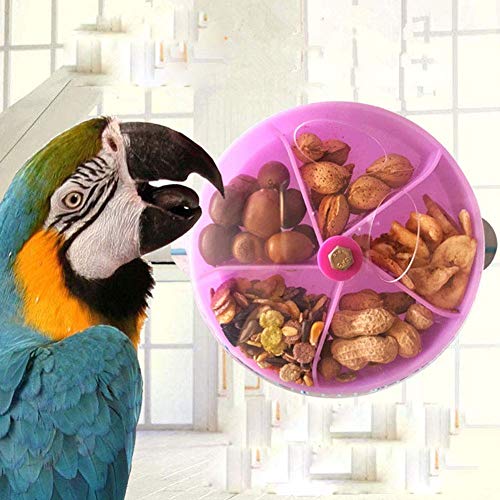 Hypeety Juguete de alimentación para loros de pájaros, juguete creativo de semillas de alimentos, bola giratoria de inteligencia de crecimiento para loros, periquitos, cacatúas, conure, Lovebird
