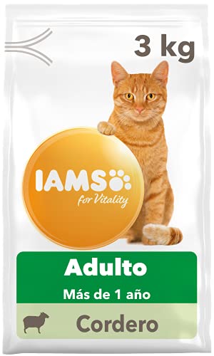 IAMS for Vitality Alimento seco para gatos adultos con cordero (1-6 años), 3 kg