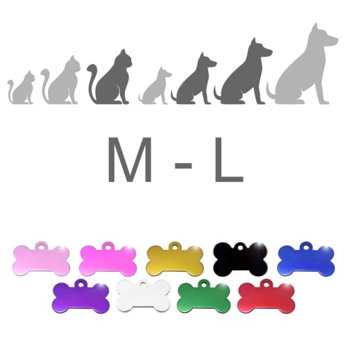 Iberiagifts - Hueso para Mascotas Medianas-Grandes con Patas Placa Chapa de identificación Personalizada para Collar Perro Gato Mascota grabada (Verde)