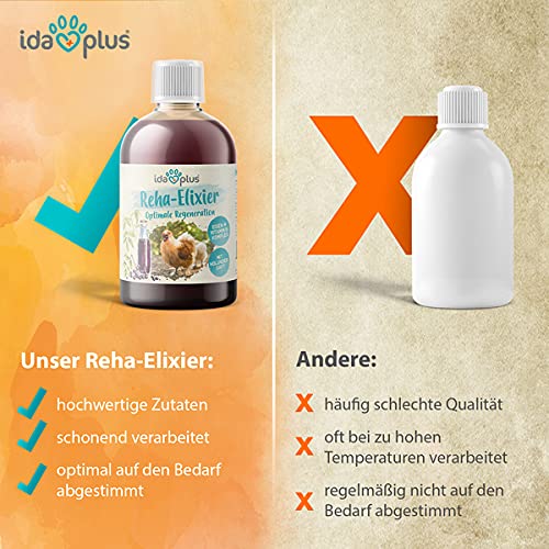Ida Plus - Reha-Elixier 500ml - para la alimentación después del Tratamiento contra ácaros y parásitos - regeneración óptima después de la infestación de ácaros, Gusanos y coccidios en Pollos