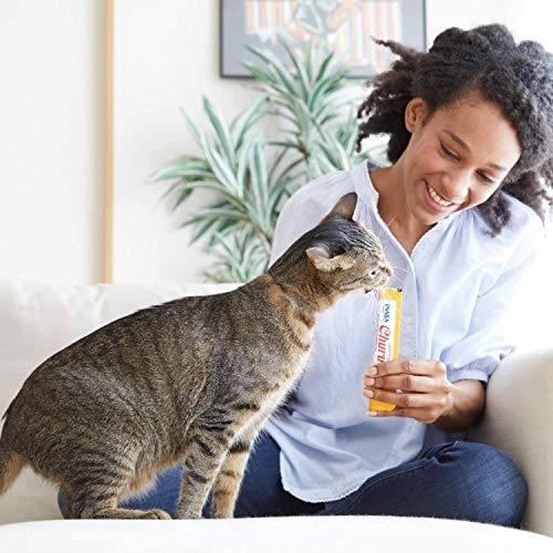 INABA Churu Sticks - Golosinas para Gatos Que se Pueden lamer para Alimentar con la Mano - Delicioso y Saludable refrigerio para Gatos - Pollo y camarones
