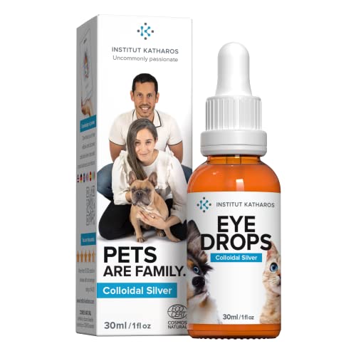 Institut Katharos Gotas limpiadoras de Ojos para Perros y Gatos - Plata coloidal 100% Natural