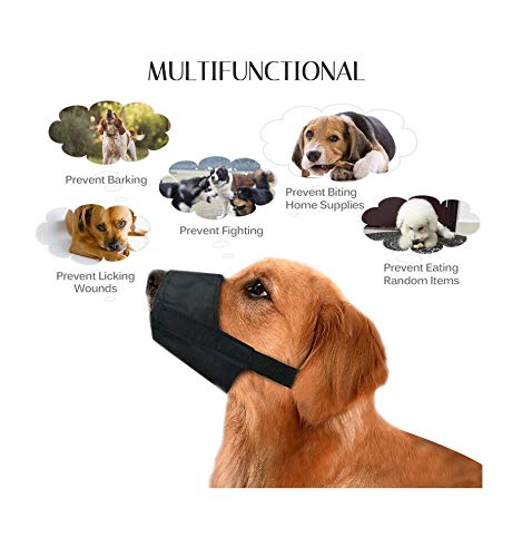 Jack Russell - Bozal para perro (tamaño pequeño, transpirable, antimordedura, nailon, cómodo, ligero, liberación rápida, diseño de bozal