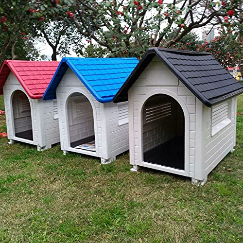 Jaula de Perro Casa de Perros Accesorios para Mascotas Grandes de la casa al Aire Libre Extracción removible Fácil de Instalar Ventilation Dog Cage Perreras (Color : Blue, Size : L820xW560xH710mm)