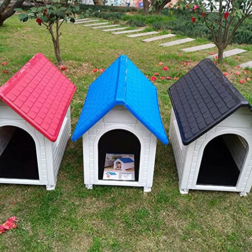 Jaula de Perro Casa de Perros Accesorios para Mascotas Grandes de la casa al Aire Libre Extracción removible Fácil de Instalar Ventilation Dog Cage Perreras (Color : Blue, Size : L820xW560xH710mm)