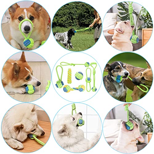 Juego de Juguetes para Perros Pequeños 7 Piezas Cuerda de Juguete para Masticar para Perros Cuerda Juguete para Perros Juguete de Cuerda de Algodón para Cachorros, Perros Medianos y Perros Grandes