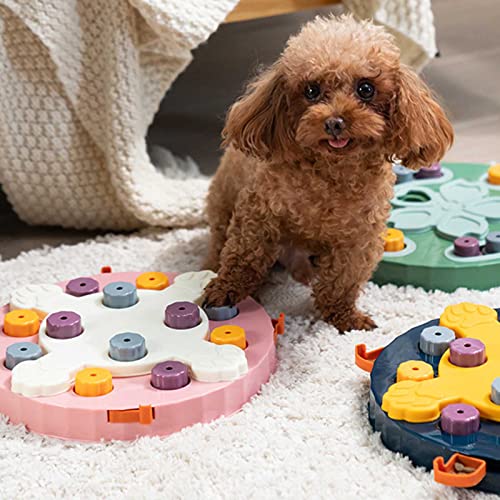 Juguete de rompecabezas de trato de perro interactivo para entrenamiento intelectual para la bandeja de alimentación lenta de Juguetes educativos para perros pequeños para perros pequeños