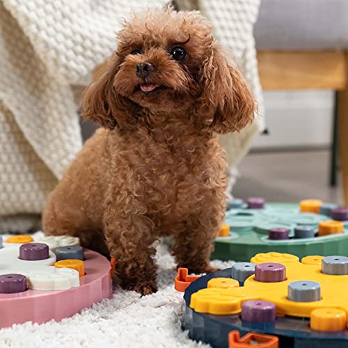 Juguete de rompecabezas de trato de perro interactivo para entrenamiento intelectual para la bandeja de alimentación lenta de Juguetes educativos para perros pequeños para perros pequeños