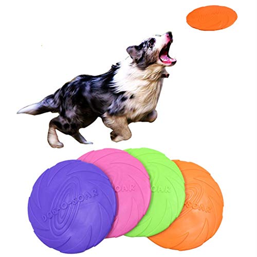 Juguete Frisbee para Perros Set de 1 Goma interactiva a Prueba de masticación, Juguetes para Cachorros Productos de adiestramiento para Perros Frisbee