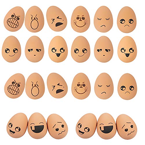 Juguete Huevo, ZoneYan 24 Pcs Juguete Huevo Simulación, Juguete Huevo No Tóxico, Juguete Diente Molar Perro, Juguete Huevo Para Mascotas, Juguete Huevos Artificiales