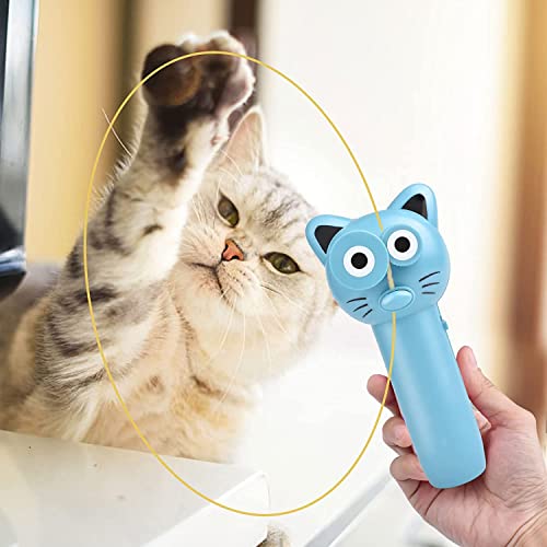 Juguete interactivo para gatos con cuerda, 1 juego de hélices de lanzador de cuerda, juguete antiestrés, lanzador de cuerda manual, helicóptero de juguete interactivo para gatos, con 2 cuerdas