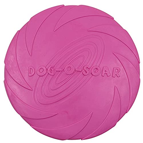 Juguete para Mordeduras De Perro, Platillo de Volante Resistente a la mordida Frisbee Frisbee Meet Leche Fragancia Juguete Vent A La Caucho (Color : Pink)