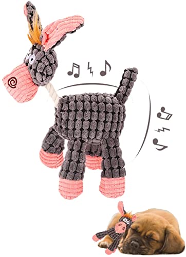 Juguetes para perros de burro relleno chirriante juguete para mascotas lindo rompecabezas de peluche juguete interactivo para perros gato masticar chirriante juguete para mascotas