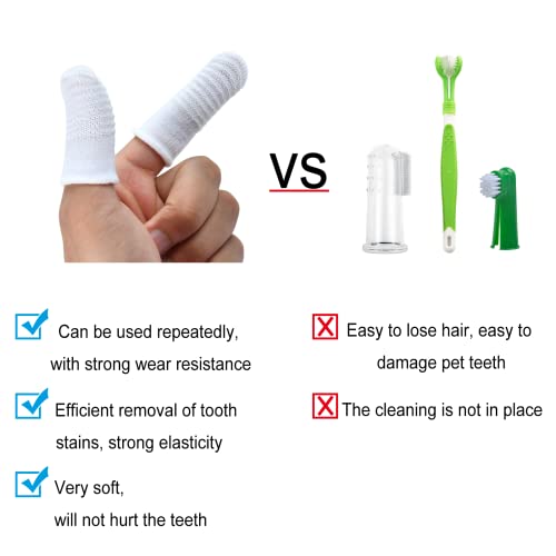 KATELUO 4 piezas de cepillo de dientes para perros, cepillo de dientes para gatos, cepillo de dientes para perros apto para gatos pequeños y perros domésticos para cepillarse los dientes (4 Piezas)