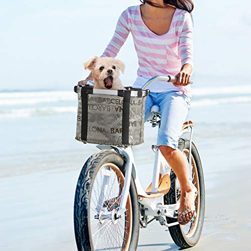 KIFFAY Folding Bike Basket Small Pet Cat Dog Carrier Bag Desmontable Bicycle Handlebar Front Basket Ciclismo Bolso Delantero Bolso Cachorro opción 2