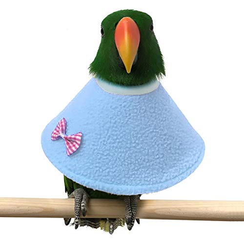 KingbeefLIU Collar para Mascotas Pet Anti-mordedura Aves Collar De Loro Anti-arañazos Cubierta De Capa Circular Isabelina Rojo M