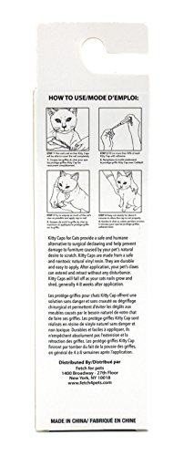 Kitty Caps Tapones de uñas para Gatos | Alternativa Segura y Elegante a la declusión | Detiene enganches y arañazos, pequeño (6 – 8 Libras), Morado Caliente y Rosa Fuerte