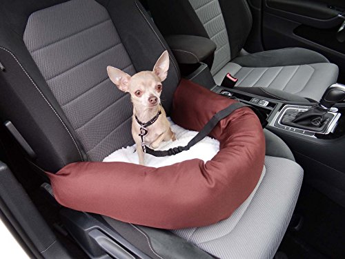 knuffliger Auto asiento para perros, gatos o mascotas Incluye Correa y asiento Fijación recomendado para Kia KIA Pride Van Material Stoff inkl. Flexgurt