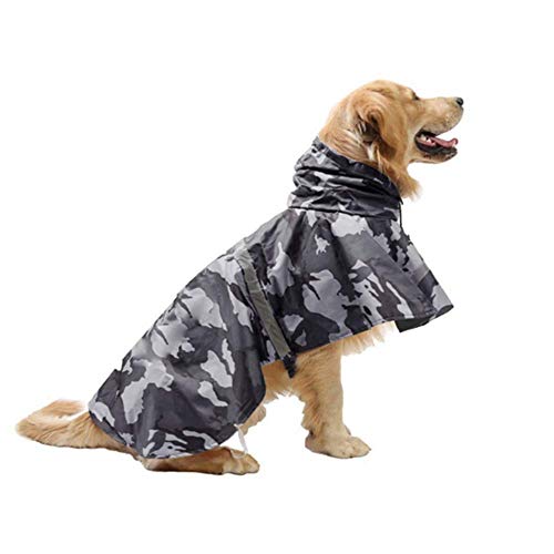 KoKoBin - Abrigo reflectante para perros con capucha, ultraligero, transpirable, impermeable, para perros medianos y grandes