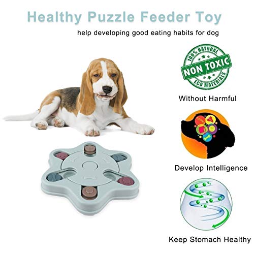 KOLLNIUN Juguete de alimentación para perros, dispensador de golosinas para cachorros, dispensador interactivo, dispensador lento, alimentación para mascotas, mejora el IQ juego de cerebro